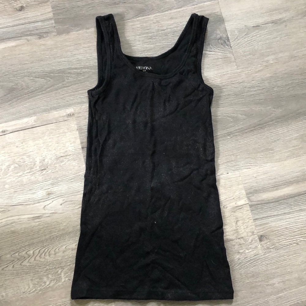 Black Sparkly Tank Top